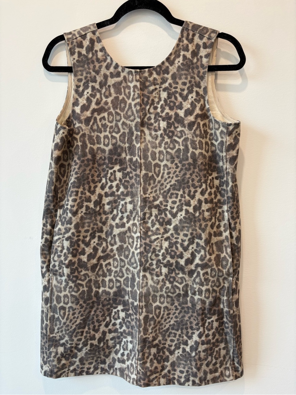 Sleeveless Leopard Print Mod Shift Dress - Brown